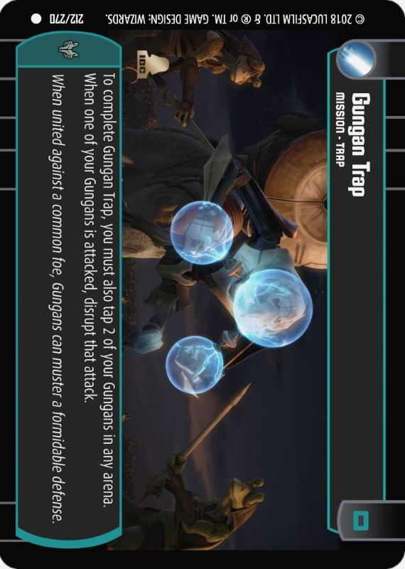 Gungan Trap : A Mission type card for Star Wars Trading Card Game (SWTCG)