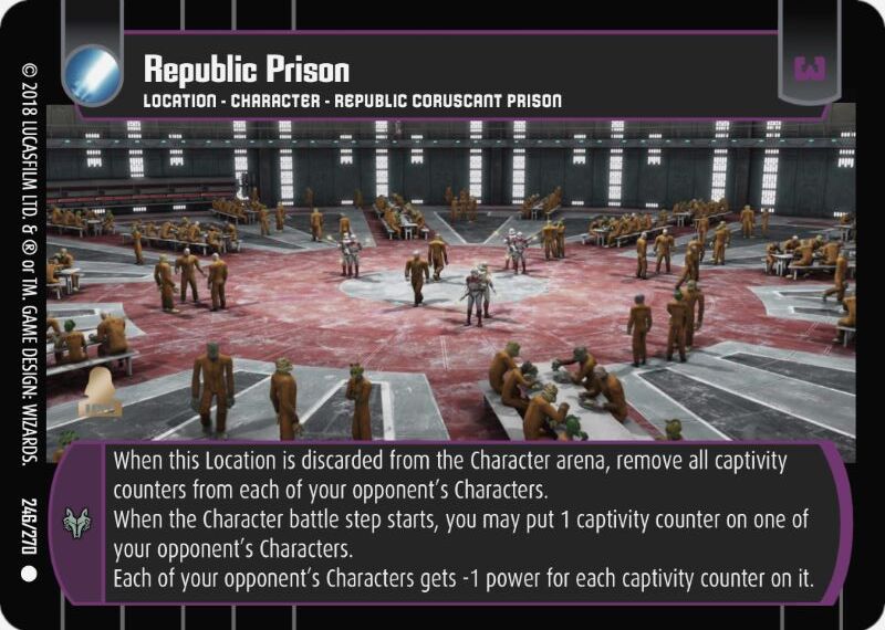 Republic Prison Card Star Wars Trading Card Game