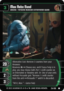 Max Rebo Band (D) Card - Star Wars Trading Card Game