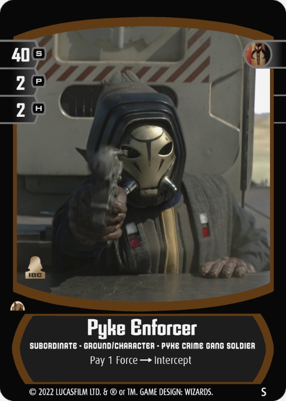 Pyke Enforcer Card - Star Wars Trading Card Game