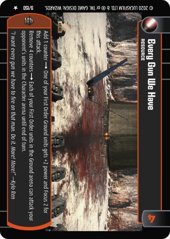 Every Gun We Have : A Resource type card for Star Wars Trading Card Game (SWTCG)