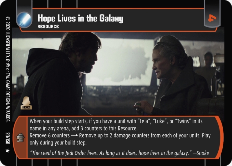 Hope Lives in the Galaxy
