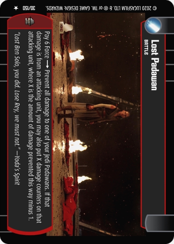 Lost Padawan : A Battle type card for Star Wars Trading Card Game (SWTCG)
