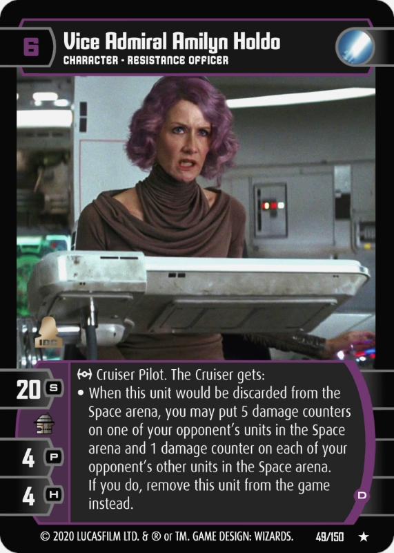 Vice Admiral Amilyn Holdo (D)