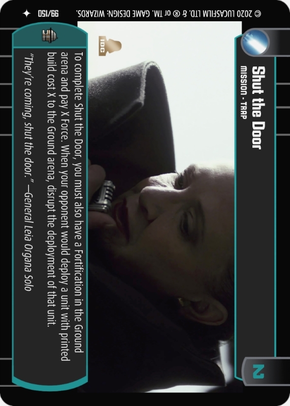 Shut the Door : A Mission type card for Star Wars Trading Card Game (SWTCG)