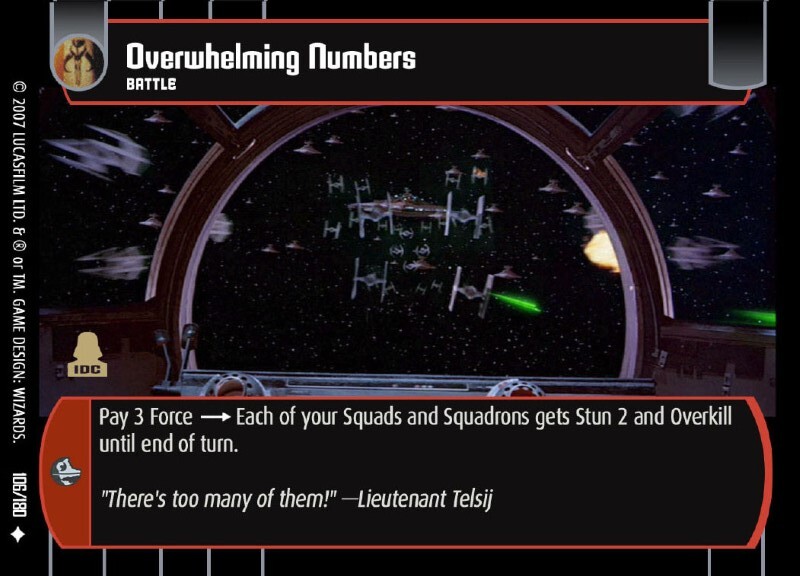 Overwhelming Numbers Card - Star Wars Trading Card Game