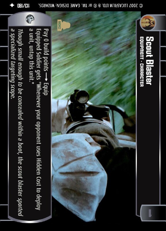 Scout Blaster : A Equipment type card for Star Wars Trading Card Game (SWTCG)