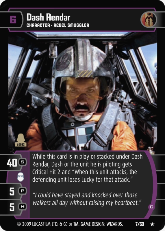 Dash Rendar (C) Card - Star Wars Trading Card Game