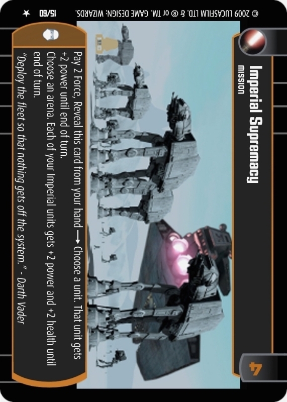 Imperial Supremacy : A Mission type card for Star Wars Trading Card Game (SWTCG)