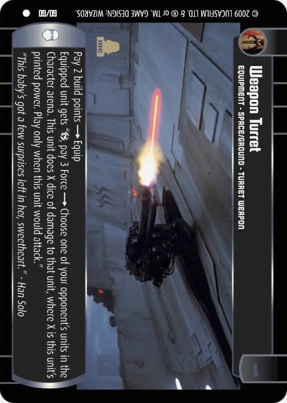 Weapon Turret : A Equipment type card for Star Wars Trading Card Game (SWTCG)