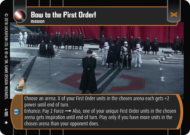 Bow to the First Order!