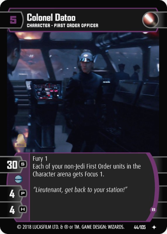 Colonel Datoo (B) Card - Star Wars Trading Card Game