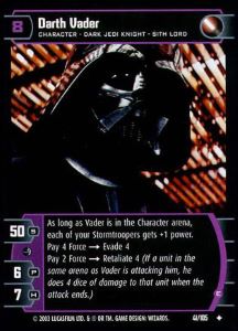 Darth Vader (E) Card - Star Wars Trading Card Game