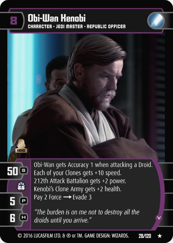 Obi-Wan Kenobi (V) Card - Star Wars Trading Card Game