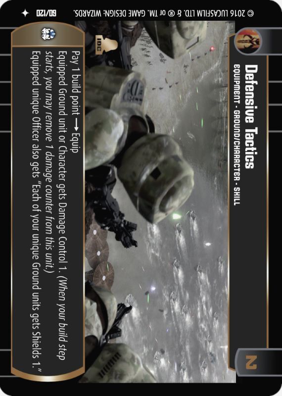 Defensive Tactics : A Equipment type card for Star Wars Trading Card Game (SWTCG)