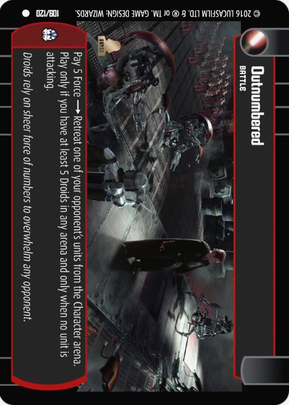 Outnumbered : A Battle type card for Star Wars Trading Card Game (SWTCG)