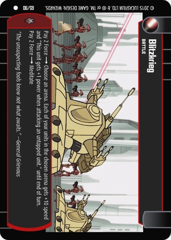 Blitzkrieg : A Battle type card for Star Wars Trading Card Game (SWTCG)