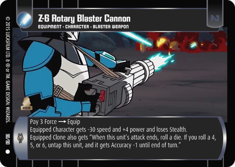 Z-6 Rotary Blaster Cannon Card - Star Wars Trading Card Game