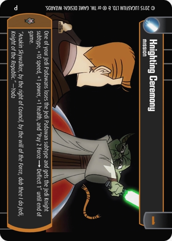 Knighting Ceremony (Promo) : A Mission type card for Star Wars Trading Card Game (SWTCG)