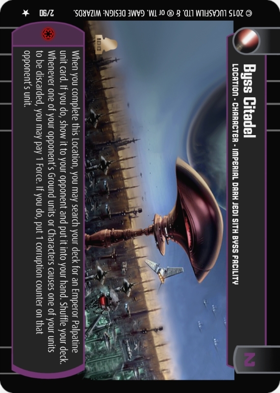 Byss Citadel : A Location type card for Star Wars Trading Card Game (SWTCG)