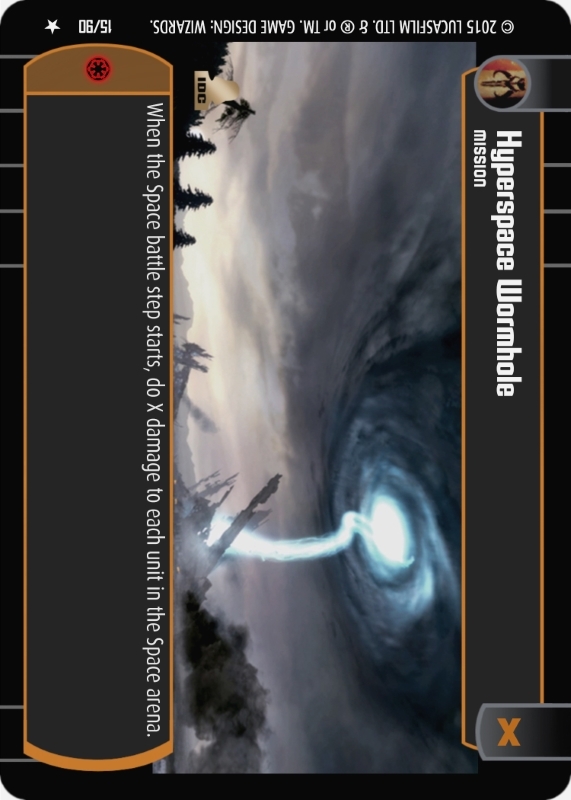 Hyperspace Wormhole : A Mission type card for Star Wars Trading Card Game (SWTCG)