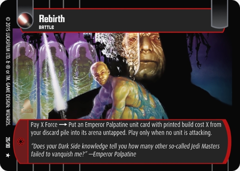 Rebirth Card - Star Wars Trading Card Game