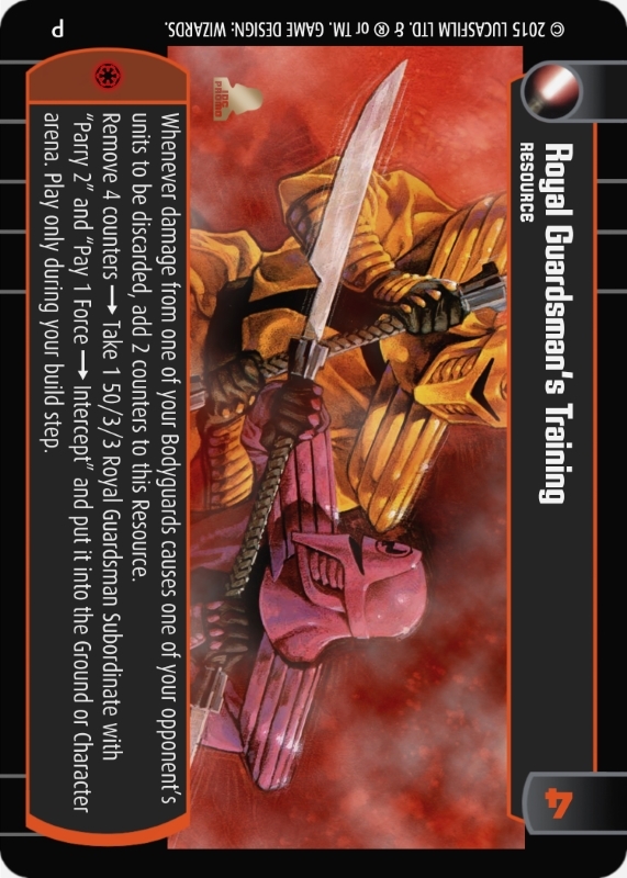 Royal Guardsman's Training - Promo : A Resource type card for Star Wars Trading Card Game (SWTCG)