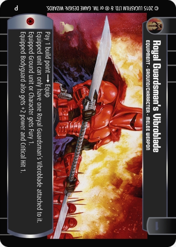 Royal Guardsman's Vibroblade - Promo : A Equipment type card for Star Wars Trading Card Game (SWTCG)