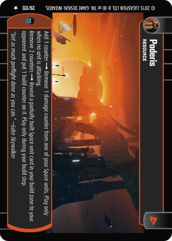 Poderis : A Resource type card for Star Wars Trading Card Game (SWTCG)