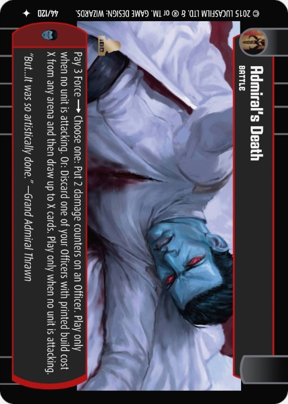 Admiral's Death : A Battle type card for Star Wars Trading Card Game (SWTCG)