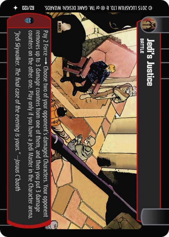 Jedi's Justice : A Battle type card for Star Wars Trading Card Game (SWTCG)