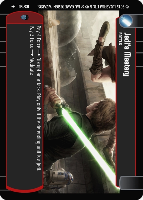 Jedi's Mastery : A Battle type card for Star Wars Trading Card Game (SWTCG)