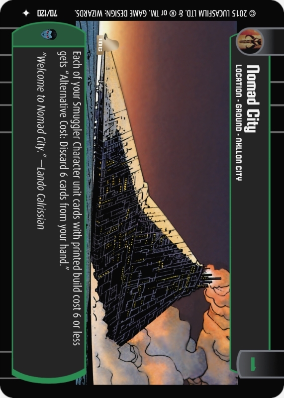 Nomad City : A Location type card for Star Wars Trading Card Game (SWTCG)