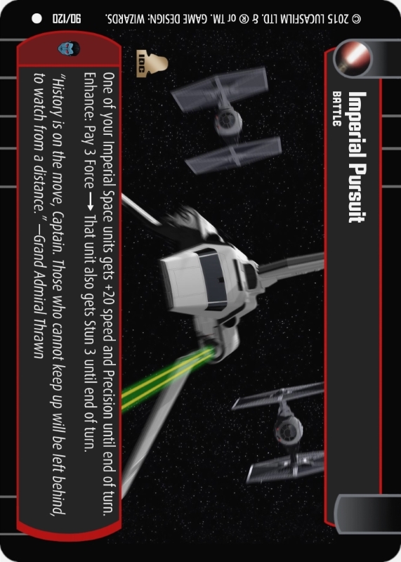 Imperial Pursuit : A Battle type card for Star Wars Trading Card Game (SWTCG)