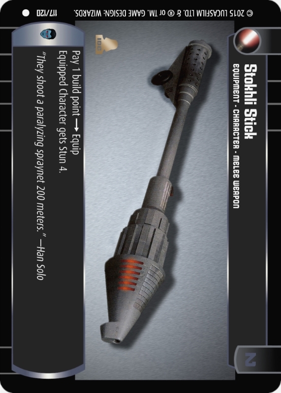 Stokhli Stick : A Equipment type card for Star Wars Trading Card Game (SWTCG)