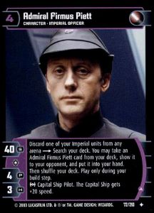 Admiral Firmus Piett (A) Card - Star Wars Trading Card Game