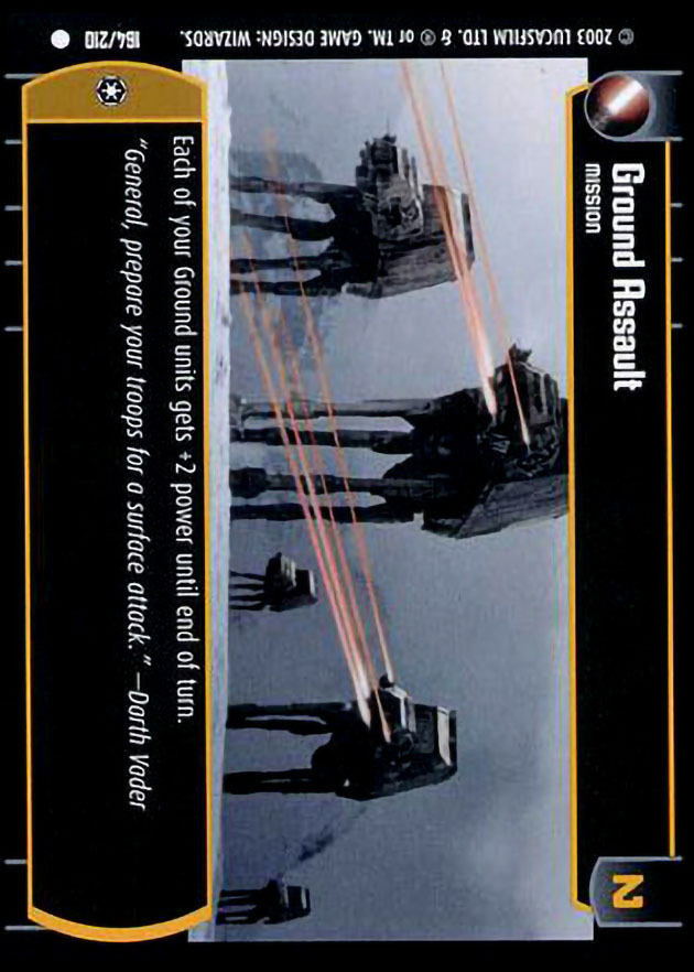 Ground Assault : A Mission type card for Star Wars Trading Card Game (SWTCG)