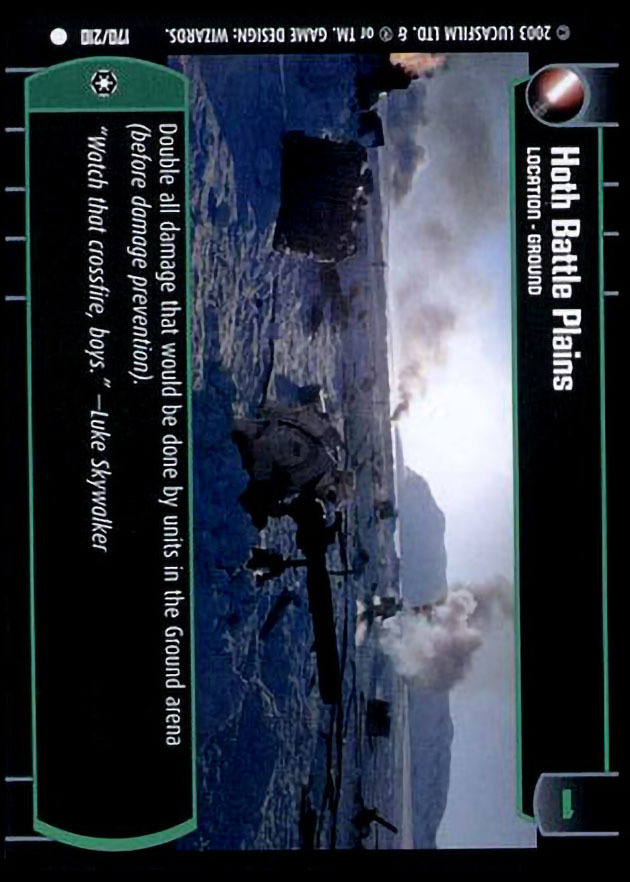 Hoth Battle Plains : A Location type card for Star Wars Trading Card Game (SWTCG)