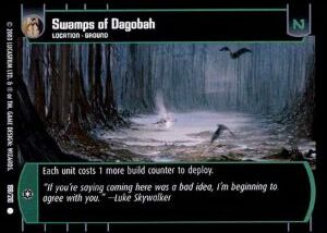 STAR WARS DAGOBAH カードゲーム Swamps of Dagobah Card - Star Wars Trading Card Game