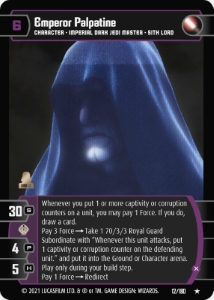 Emperor Palpatine (X) Card - Star Wars Trading Card Game