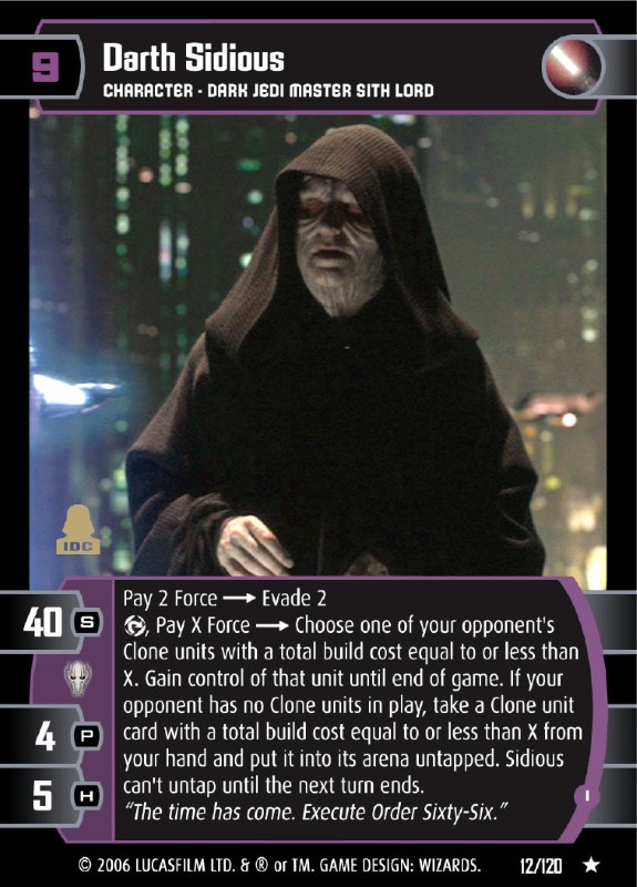 Darth Sidious (I) Card Star Wars Trading Card Game