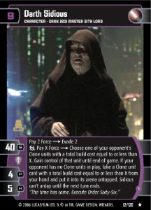 Darth Sidious (I) Card - Star Wars Trading Card Game