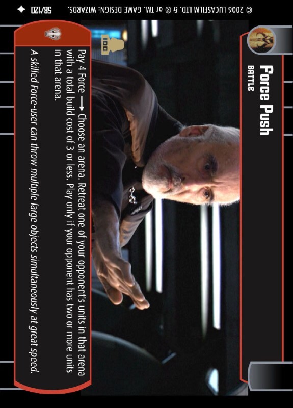 Force Push : A Battle type card for Star Wars Trading Card Game (SWTCG)
