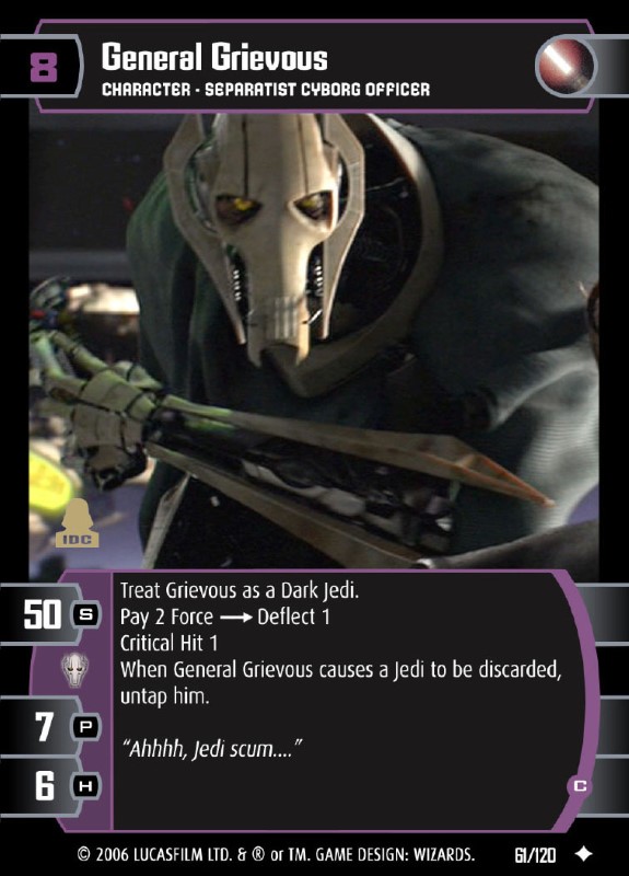 General Grievous LEGO STAR WARS TRADING CARD GAME-le14 gloriosa 