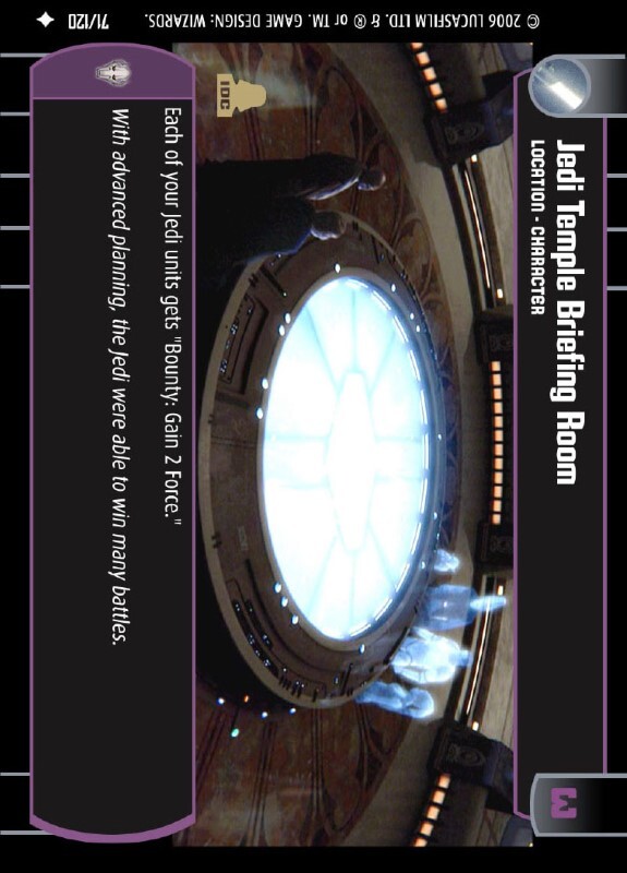 Jedi Temple Briefing Room : A Location type card for Star Wars Trading Card Game (SWTCG)