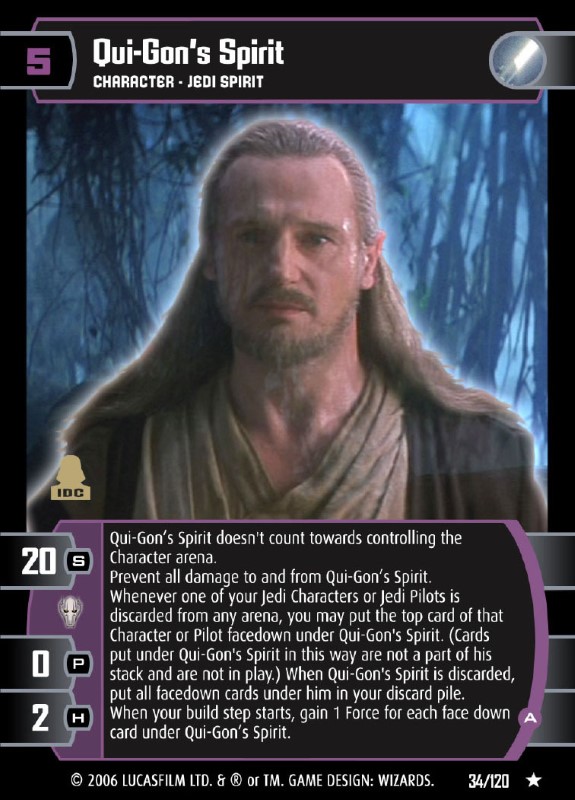 Qui-Gon Jinn (H) Card - Star Wars Trading Card Game