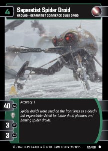 Separatist Spider Droid Card Star Wars Trading Card Game