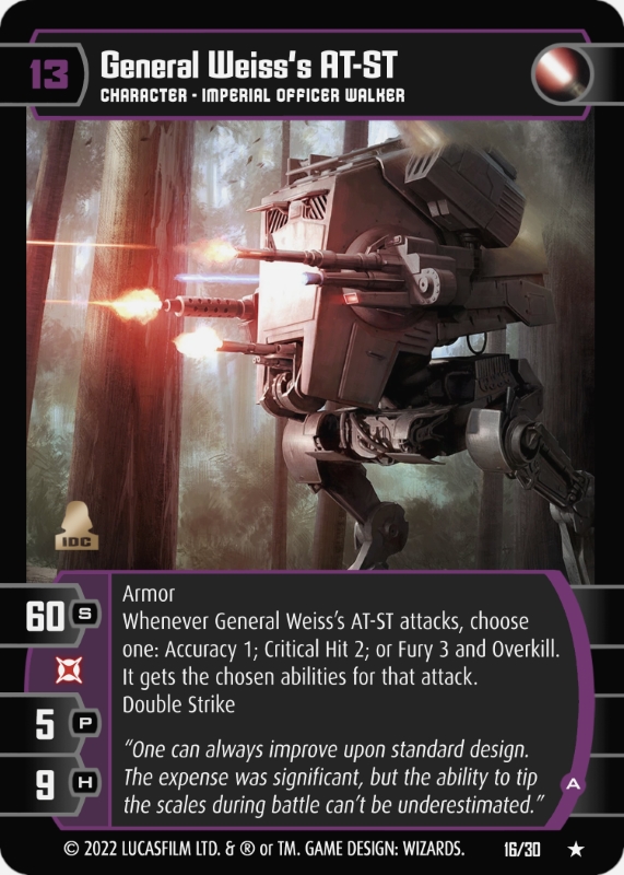 General Weiss's AT-ST (A)