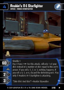 Anakin's N-1 Starfighter (A) Card - Star Wars Trading Card Game