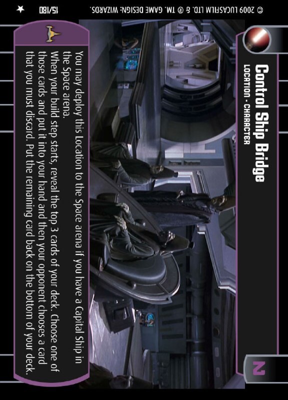 Control Ship Bridge : A Location type card for Star Wars Trading Card Game (SWTCG)